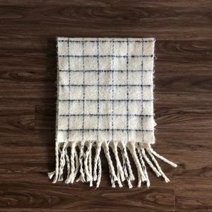 Ivory Grid Windowpane Scarf